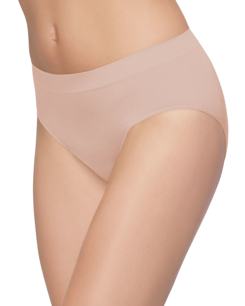 Front of a model wearing a size 2XL B Smooth Full Brief in Rose Dust by Wacoal. | dia_product_style_image_id:303985